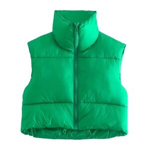 Cropped Puffer Vest